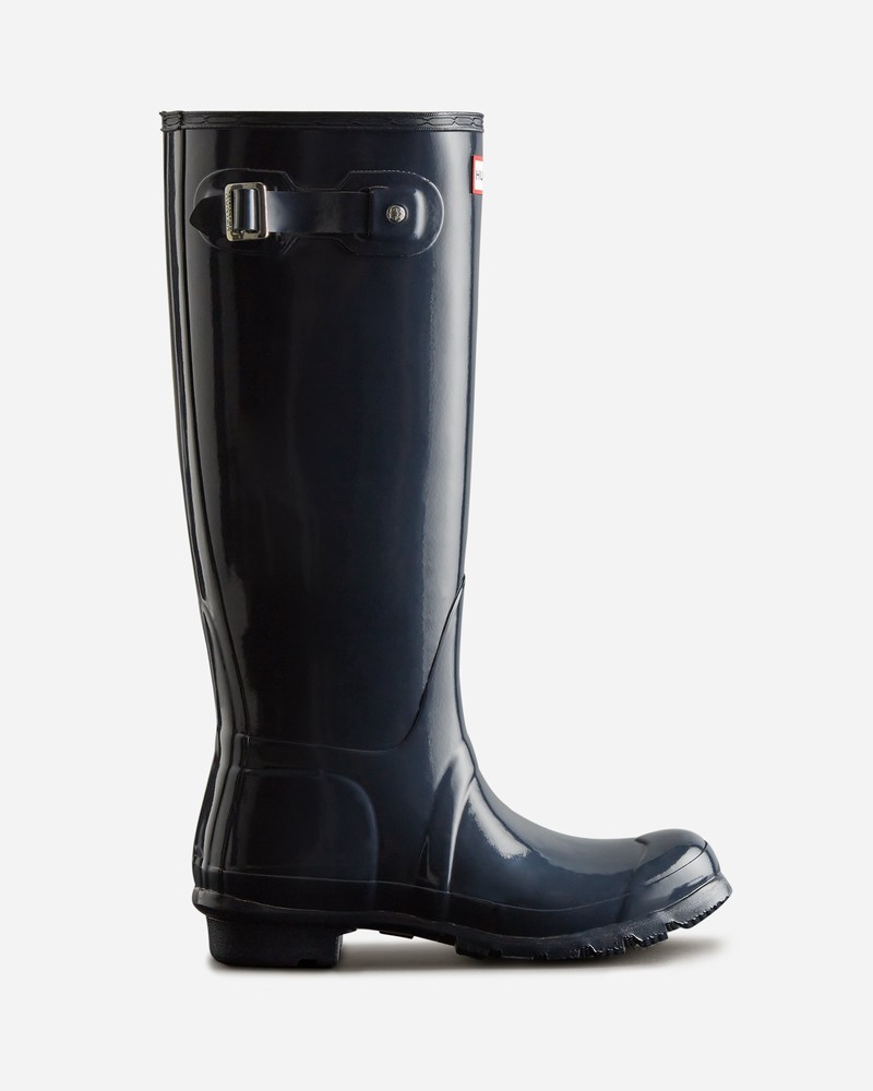 Botas Wellington Hunter Original Tall Gloss Feminino Azul Marinho | 5142472