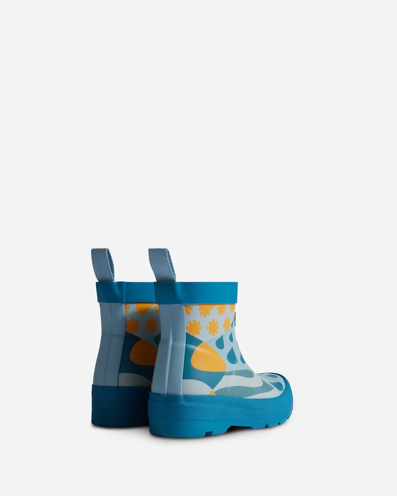 Botas Wellington Hunter Patchwork Weather Print Play Criança Turquesa | 937410459