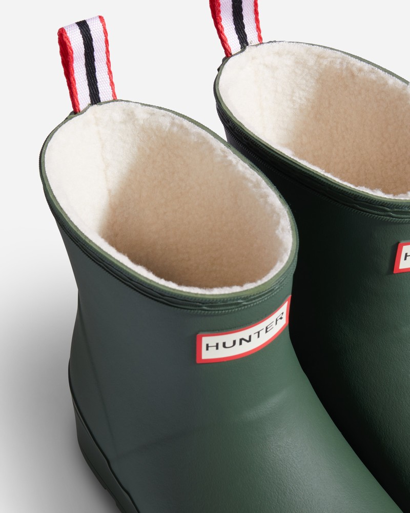 Botas Wellington Hunter Play Shearling Insulated Short Feminino Verdes | 358912629