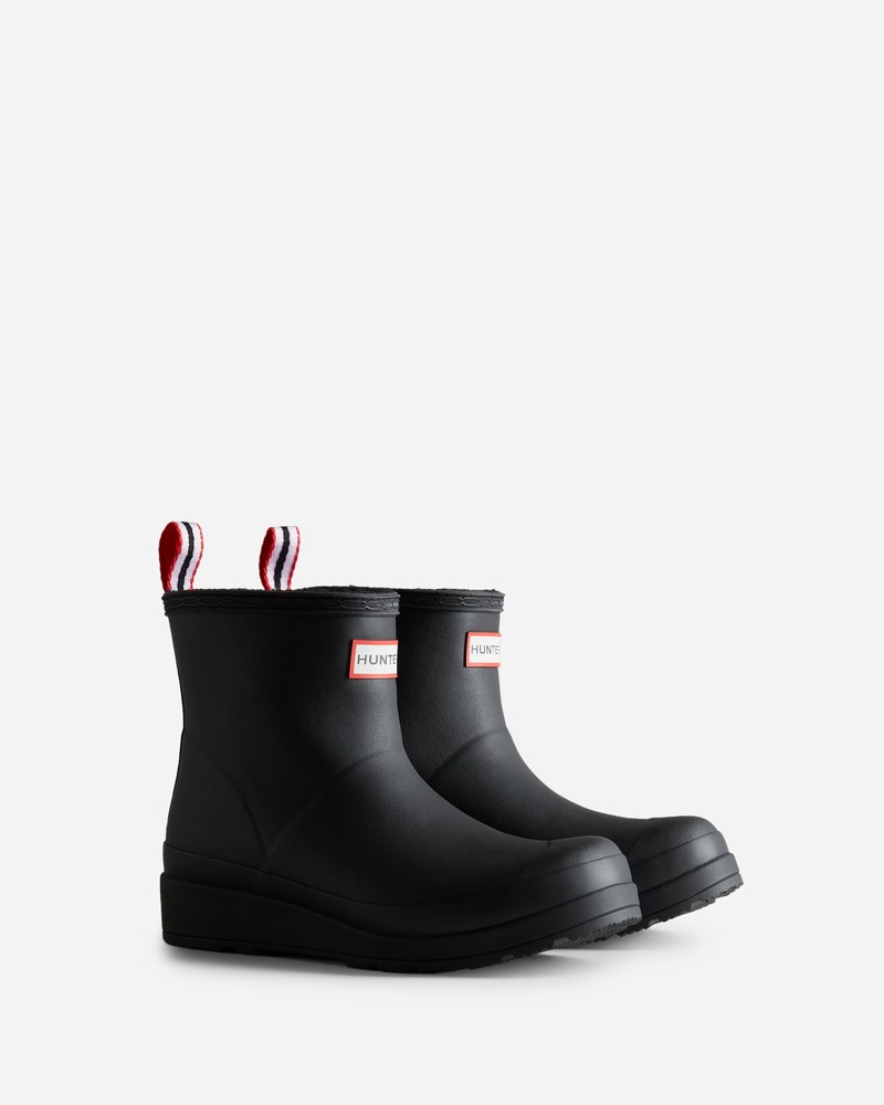 Botas Wellington Hunter Play Shearling Insulated Short Feminino Pretas | 474737399