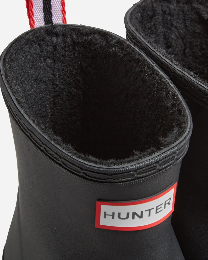 Botas Wellington Hunter Play Shearling Insulated Short Feminino Pretas | 474737399