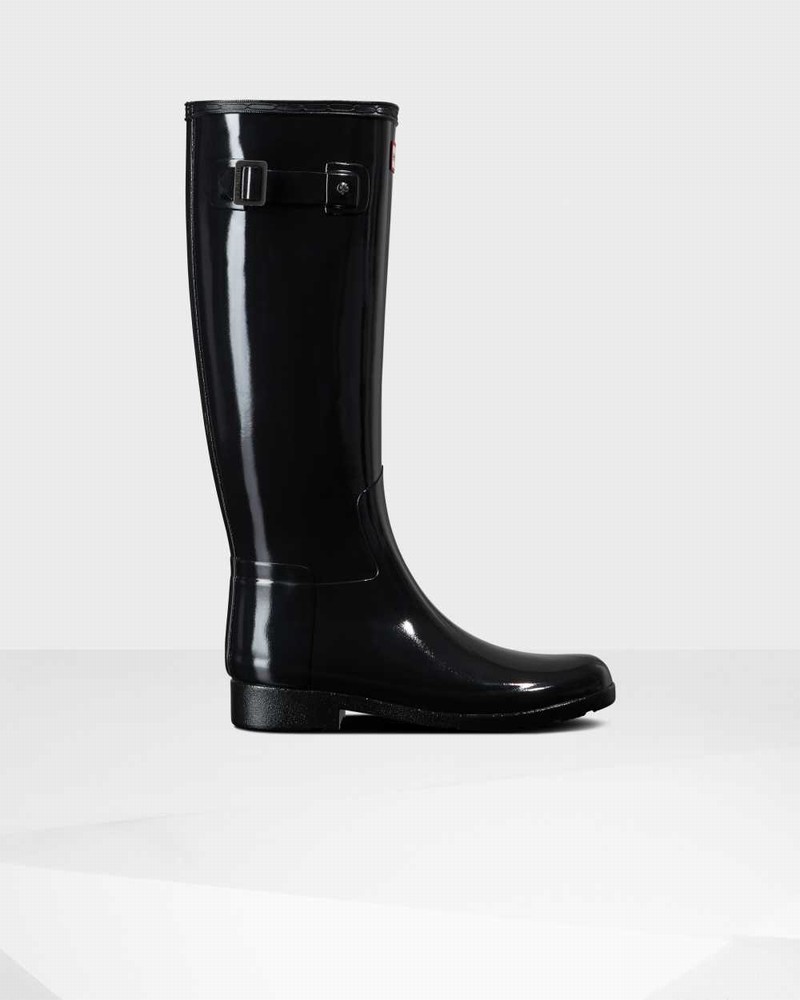 Botas Wellington Hunter Refined Slim Fit Tall Feminino Pretas | 739564805