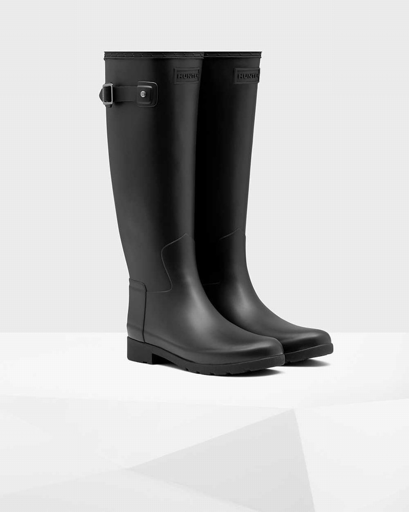 Botas Wellington Hunter Refined Slim Fit Tall Feminino Pretas | 772834942
