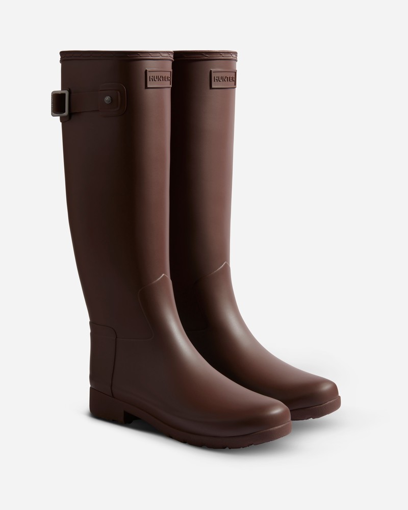 Botas Wellington Hunter Refined Slim Fit Tall Feminino Marrom | 794272934