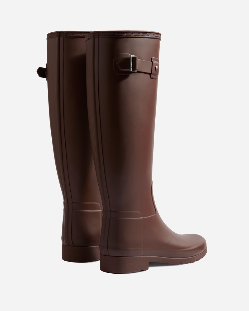 Botas Wellington Hunter Refined Slim Fit Tall Feminino Marrom | 794272934