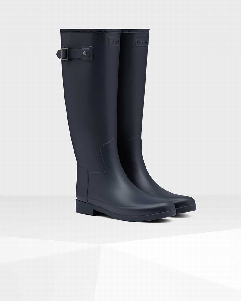 Botas Wellington Hunter Refined Slim Fit Tall Feminino Azul Marinho | 916518984