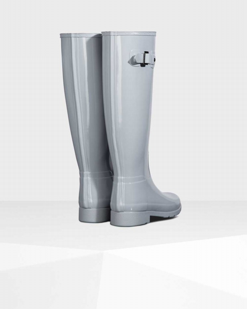 Botas Wellington Hunter Refined Slim Fit Tall Feminino Cinzentas | 506473616