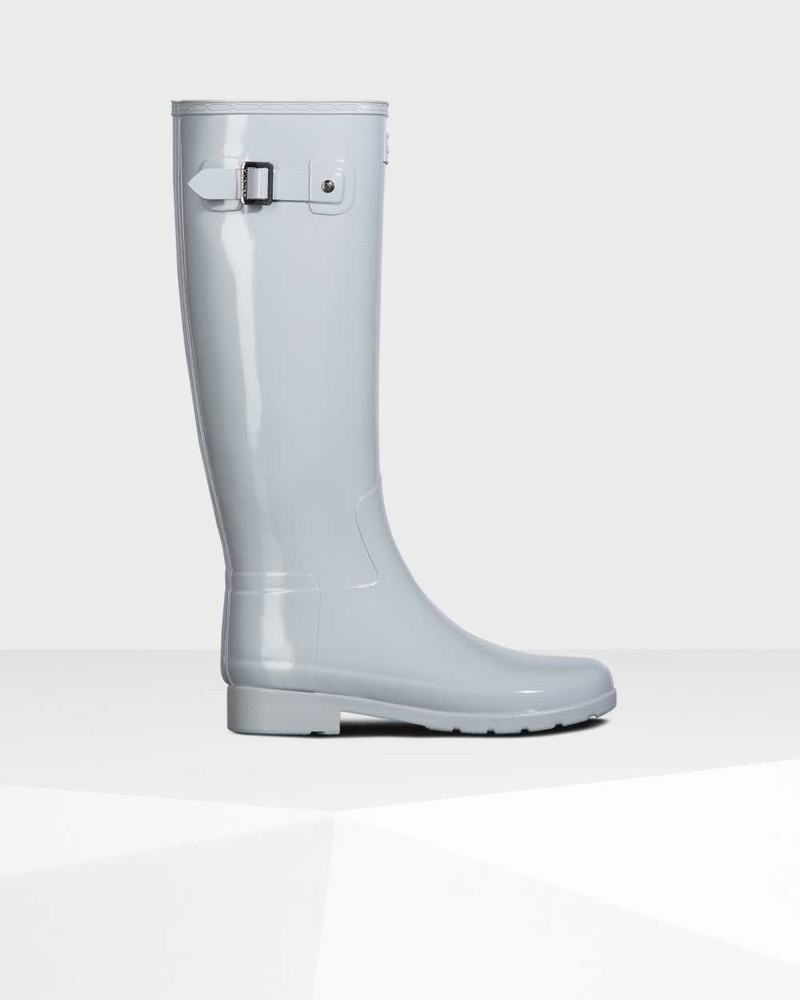 Botas Wellington Hunter Refined Slim Fit Tall Feminino Cinzentas | 506473616