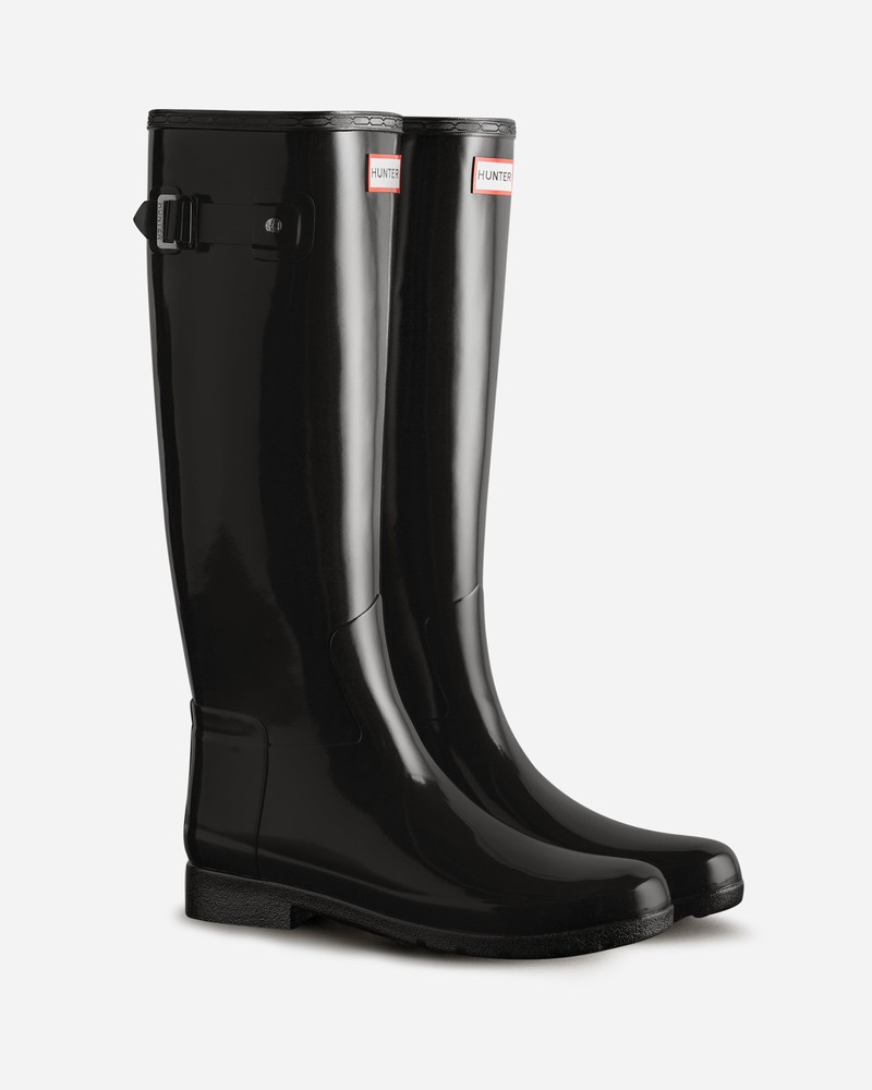 Botas Wellington Hunter Refined Slim Fit Tall Gloss Feminino Pretas | 59470435