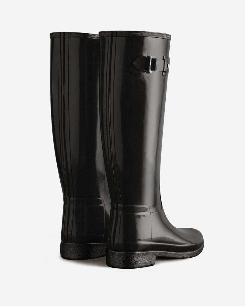 Botas Wellington Hunter Refined Slim Fit Tall Gloss Feminino Pretas | 59470435