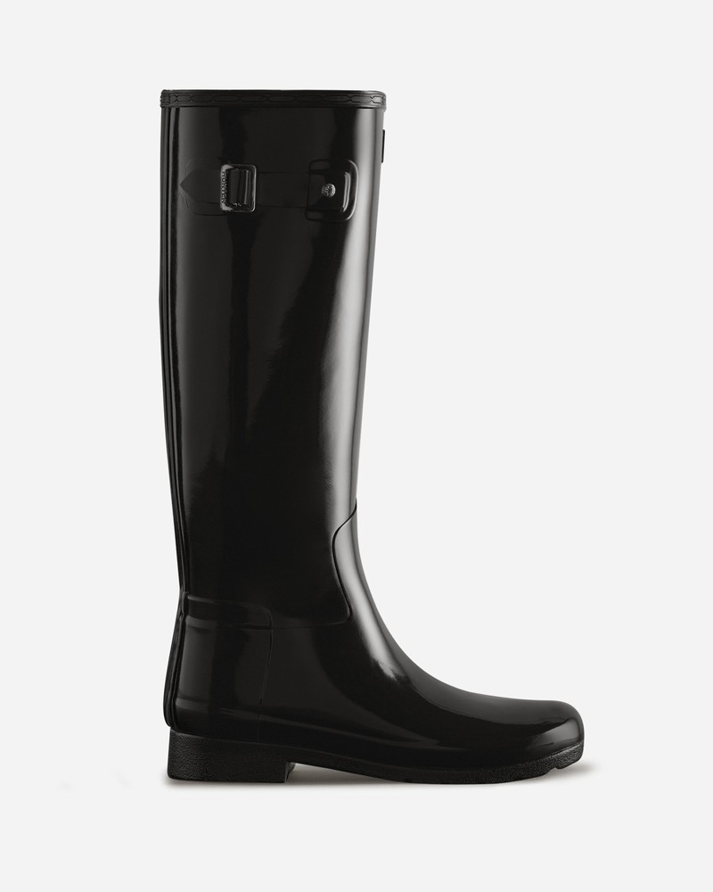 Botas Wellington Hunter Refined Slim Fit Tall Gloss Feminino Pretas | 59470435