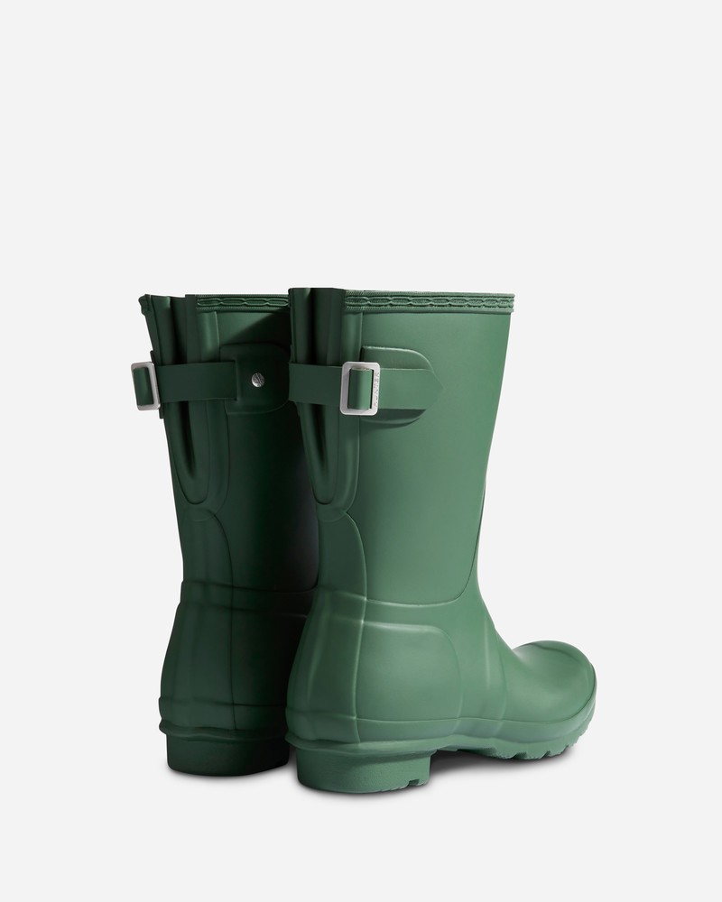 Botas Wellington Hunter Short Back Adjustable Feminino Verdes | 509547039