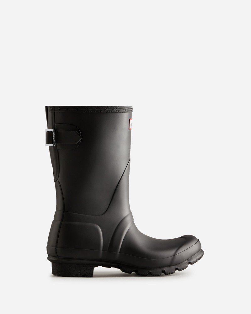 Botas Wellington Hunter Short Back Adjustable Feminino Pretas | 233171189
