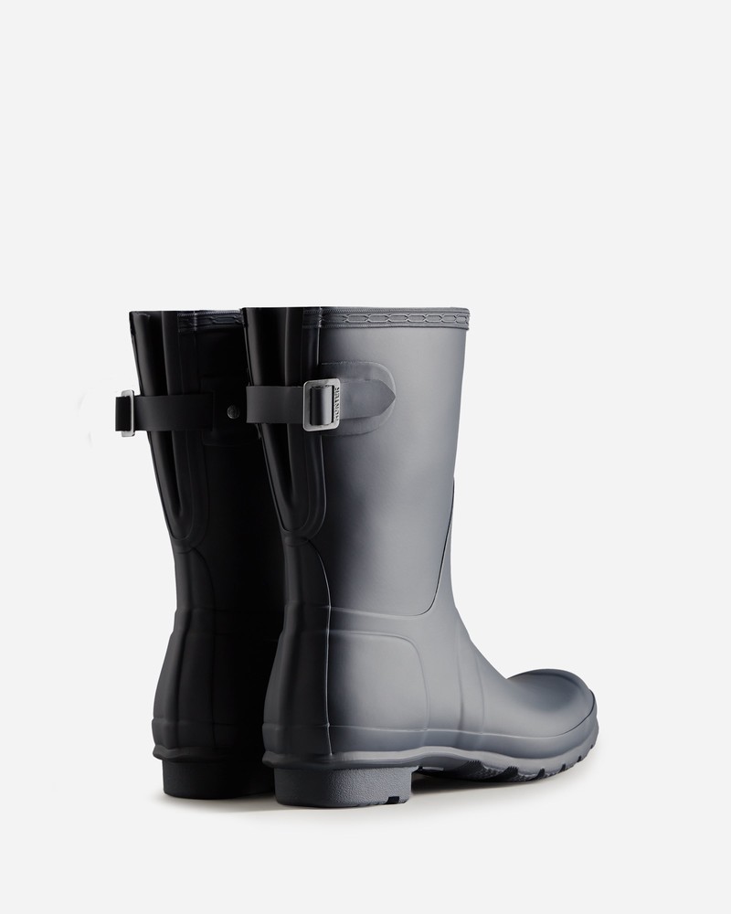 Botas Wellington Hunter Short Back Adjustable Feminino Azul Marinho | 502132196