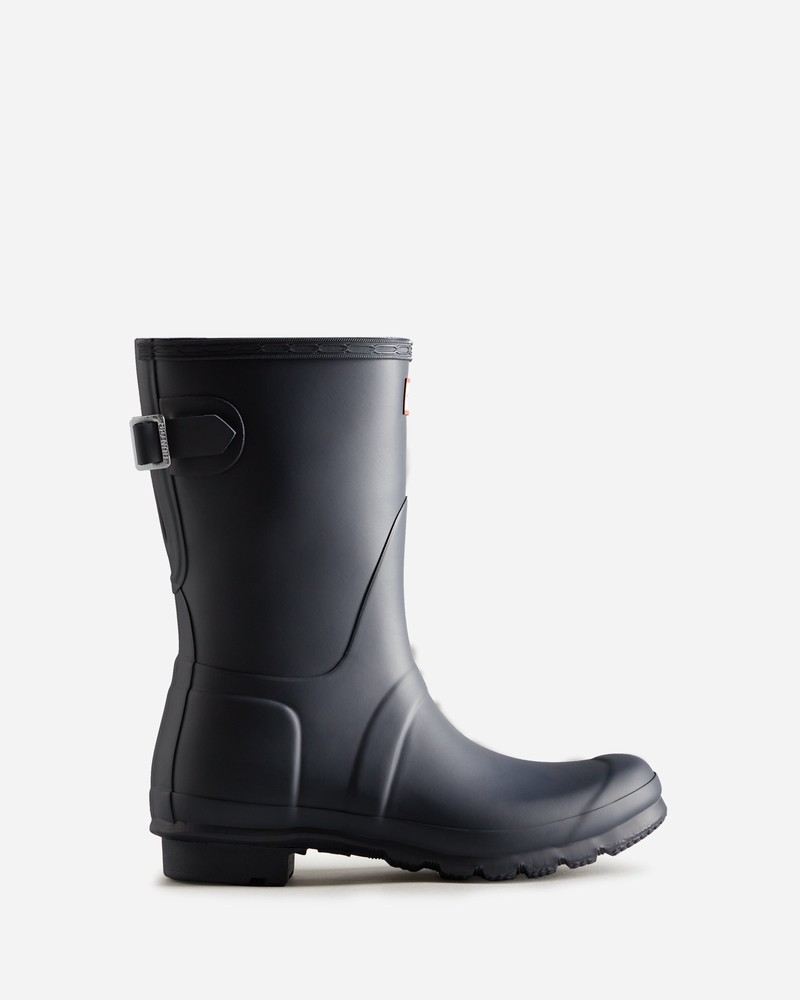 Botas Wellington Hunter Short Back Adjustable Feminino Azul Marinho | 502132196
