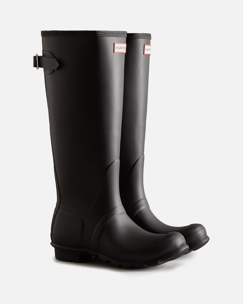 Botas Wellington Hunter Tall Back Adjustable Feminino Pretas | 916027831