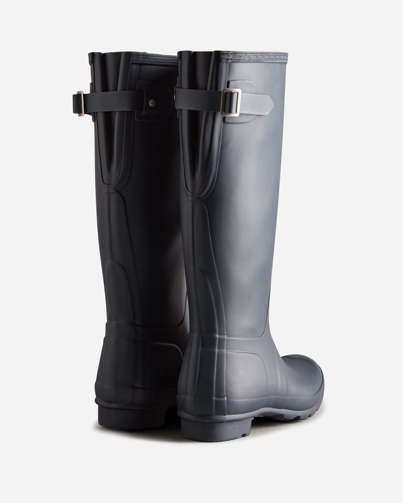 Botas Wellington Hunter Tall Back Adjustable Feminino Azul Marinho | 564458915