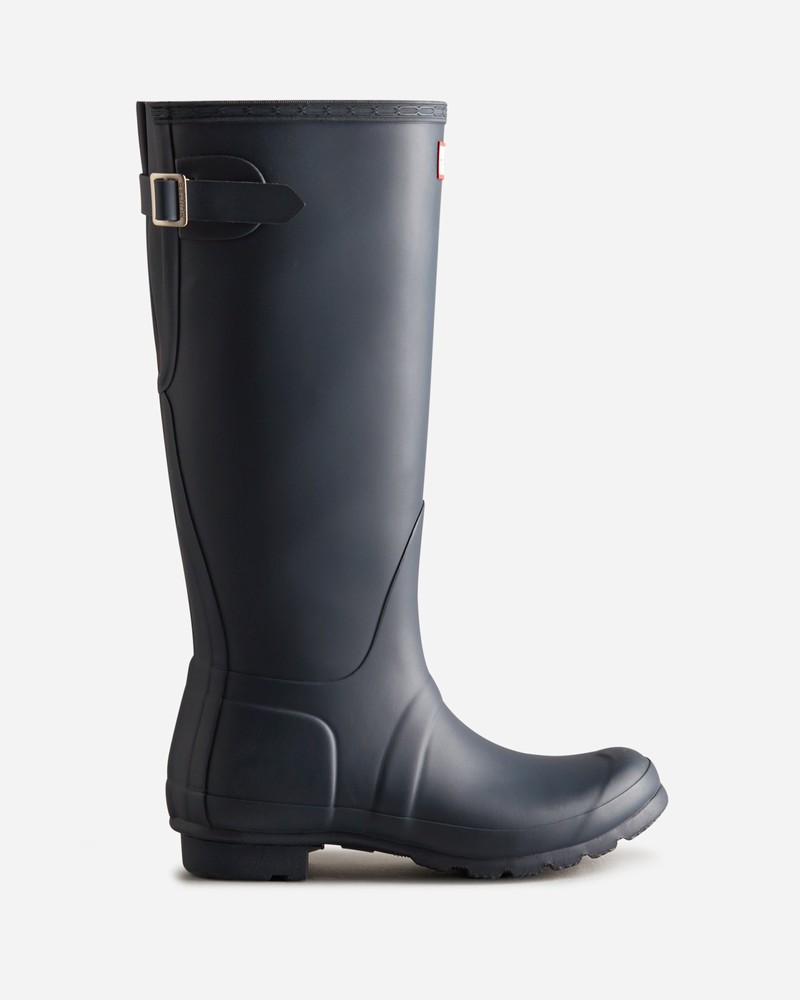 Botas Wellington Hunter Tall Back Adjustable Feminino Azul Marinho | 564458915