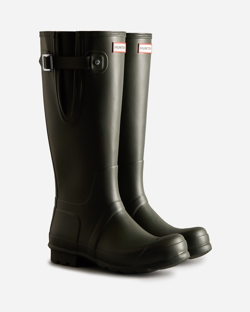 Botas Wellington Hunter Tall Side Adjustable Masculino Verde Oliva | 918142075