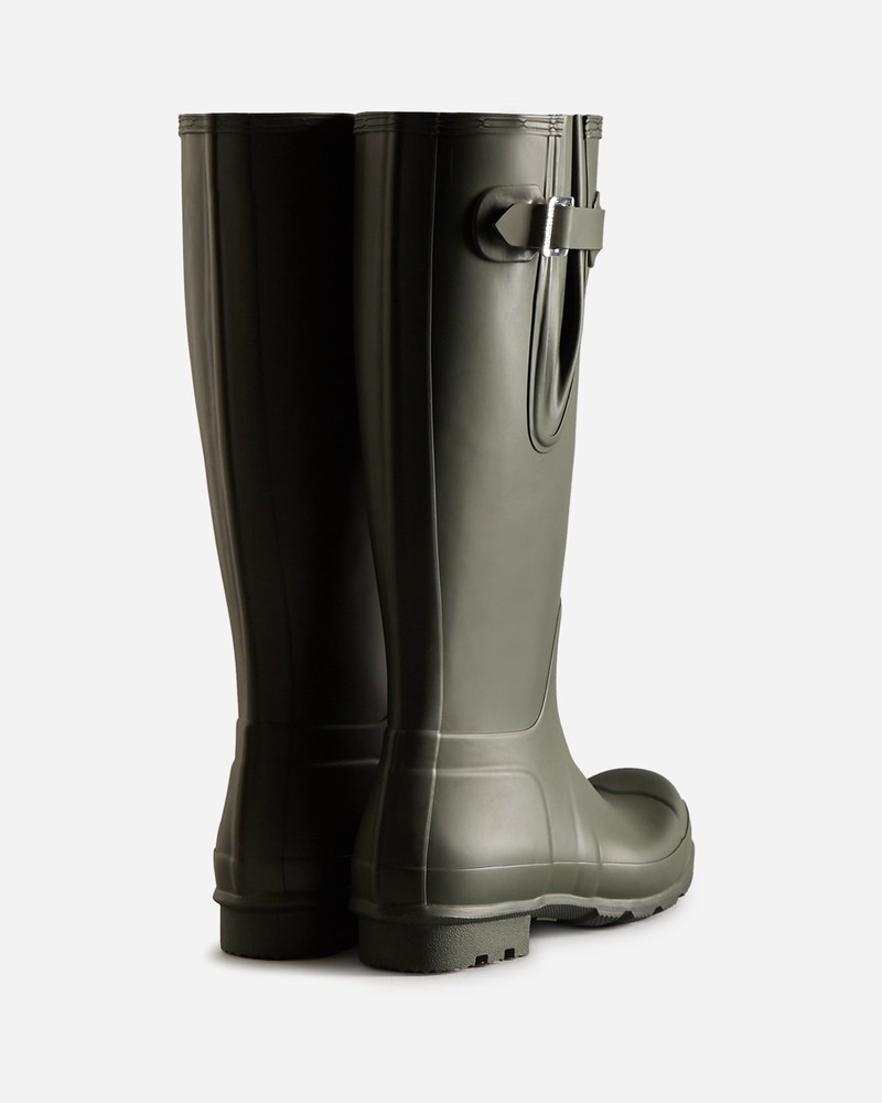 Botas Wellington Hunter Tall Side Adjustable Masculino Verde Oliva | 918142075