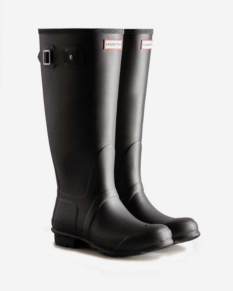 Botas Wellington Hunter Tall Wide Fit Feminino Pretas | 690516471
