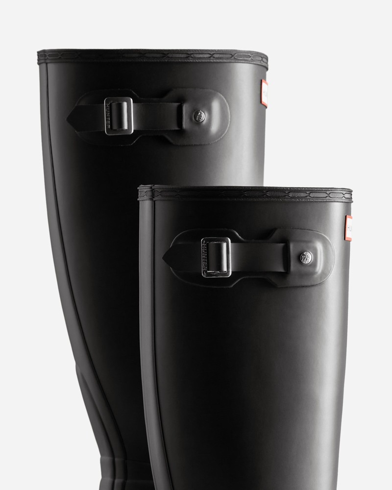 Botas Wellington Hunter Tall Wide Fit Feminino Pretas | 690516471