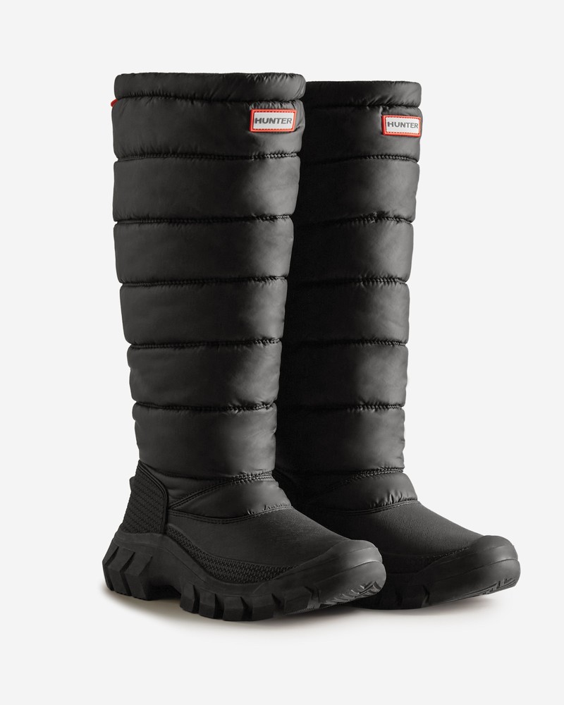 Botas de Neve Hunter Intrepid Insulated Tall Feminino Pretas | 862396002