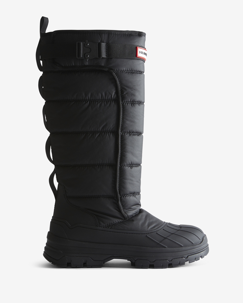 Botas de Neve Hunter Intrepid Tall Buckle Feminino Pretas | 308779922