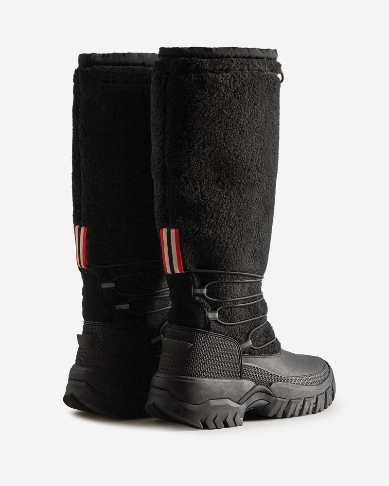 Botas de Neve Hunter Wanderer Tall Lace Detail Cosy Feminino Pretas | 842269335
