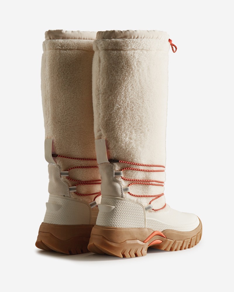 Botas de Neve Hunter Wanderer Tall Lace Detail Cosy Feminino Branco | 152737654