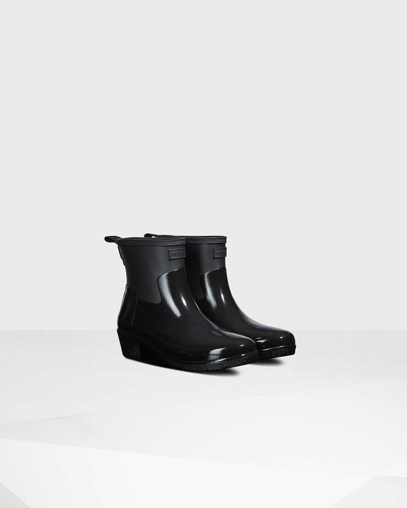 Botins Hunter Refined Slim Fit Low Heel Duo Feminino Pretas | 272444230