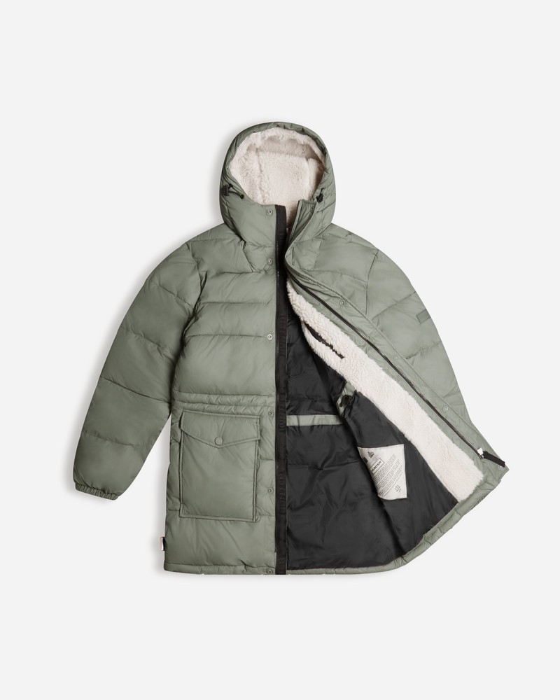 Casacos Hunter Intrepid Long Puffer Masculino Verdes | 352423213