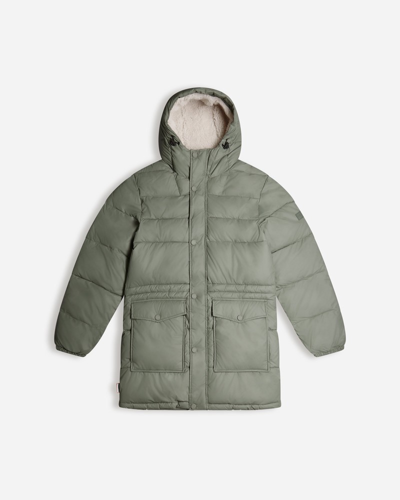 Casacos Hunter Intrepid Long Puffer Masculino Verdes | 352423213