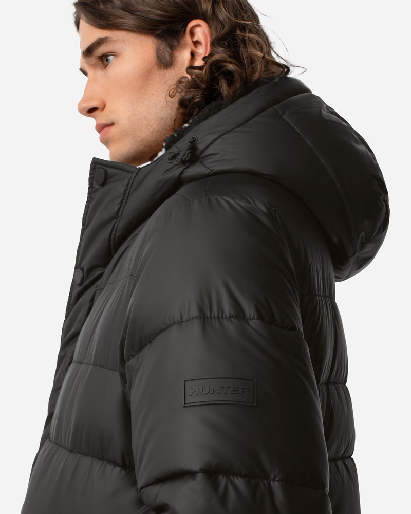 Casacos Hunter Intrepid Long Puffer Masculino Pretas | 182521005