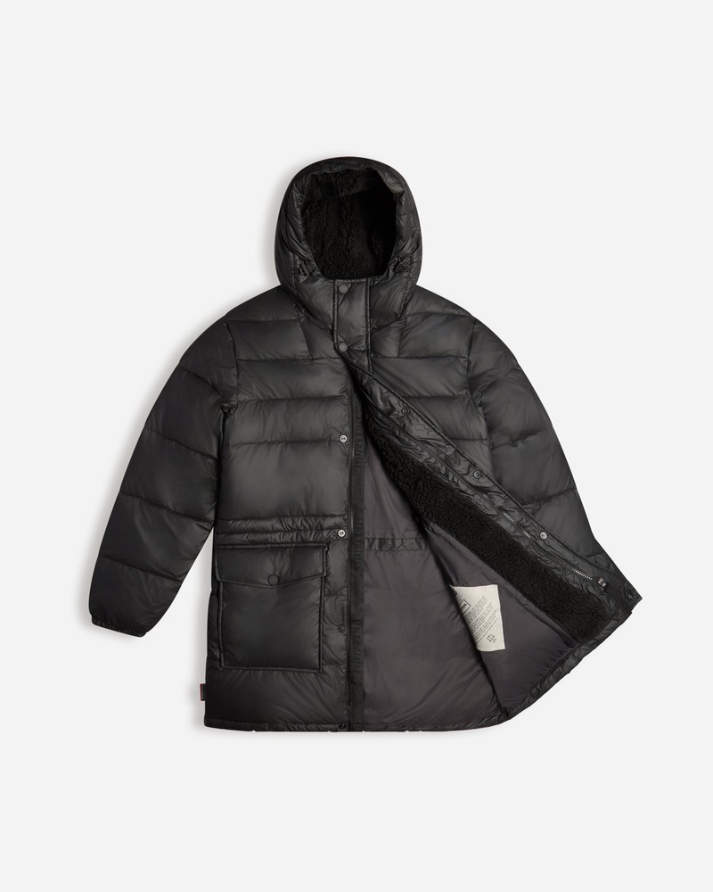Casacos Hunter Intrepid Long Puffer Masculino Pretas | 182521005