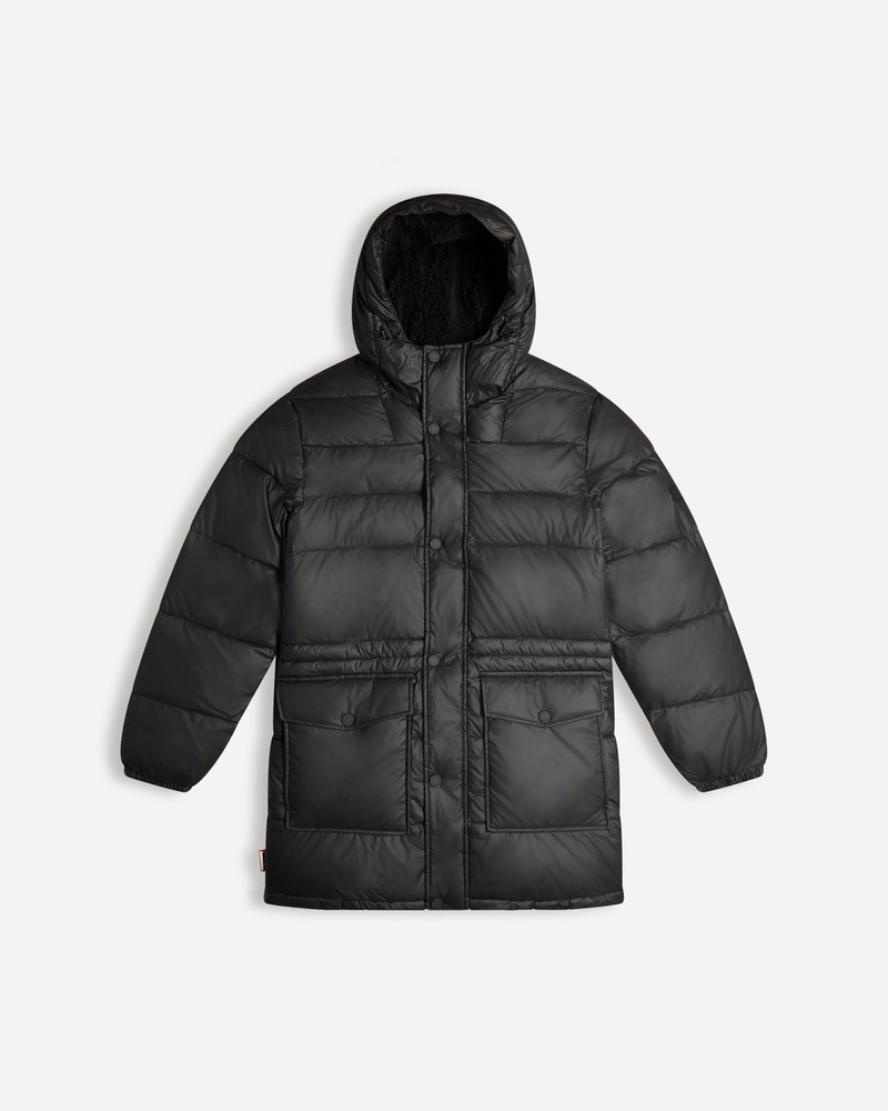 Casacos Hunter Intrepid Long Puffer Masculino Pretas | 182521005