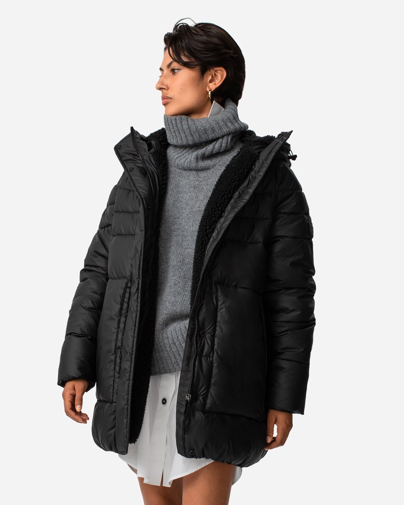 Casacos Hunter Intrepid Mid Puffer Feminino Pretas | 532631797