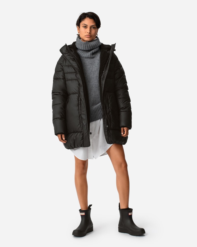Casacos Hunter Intrepid Mid Puffer Feminino Pretas | 532631797