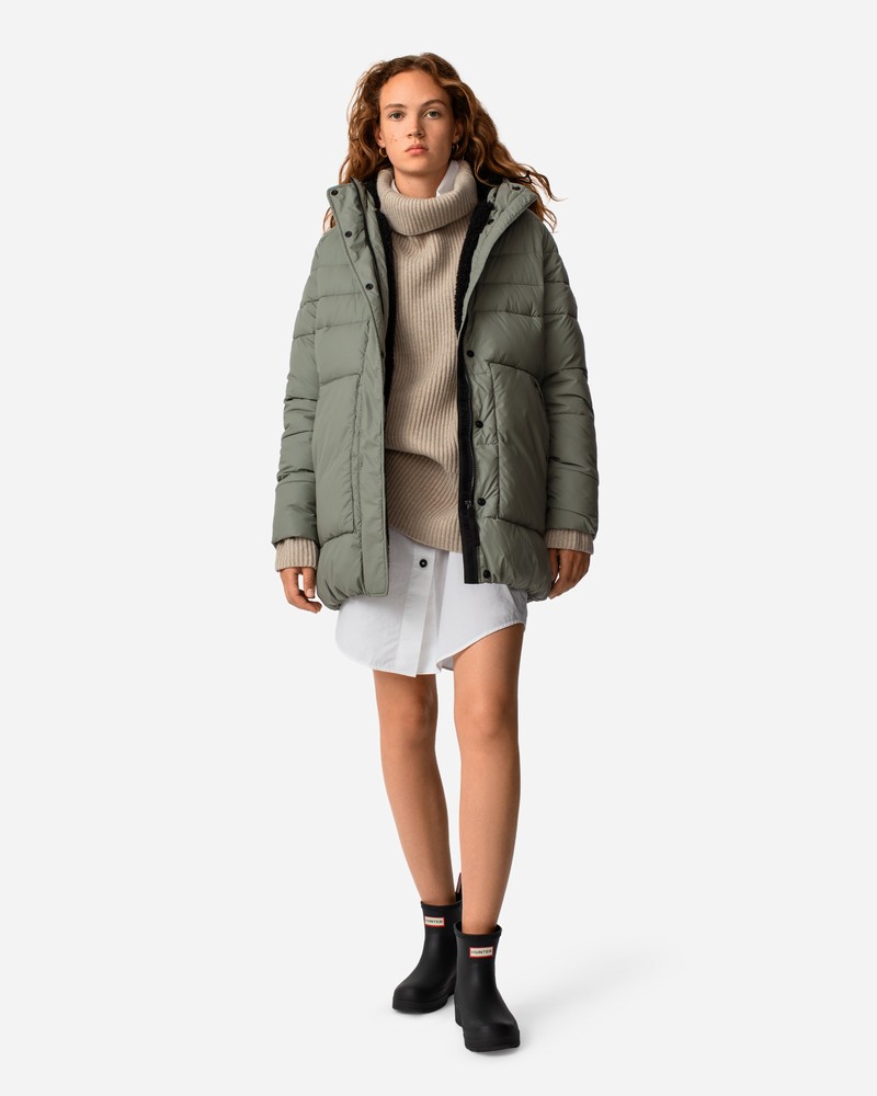 Casacos Hunter Intrepid Mid Puffer Feminino Verdes | 352630275