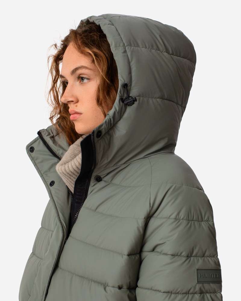 Casacos Hunter Intrepid Mid Puffer Feminino Verdes | 352630275