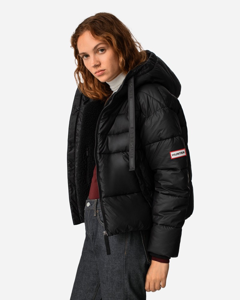 Casacos Hunter Intrepid Short Puffer Feminino Pretas | 703783031
