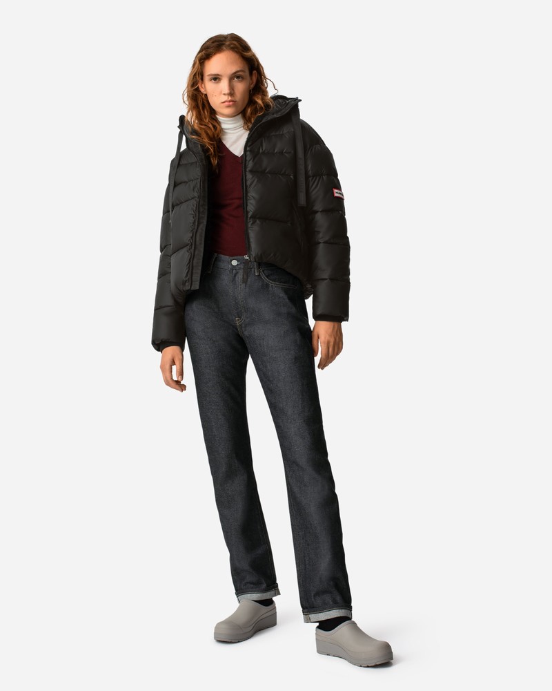 Casacos Hunter Intrepid Short Puffer Feminino Pretas | 703783031