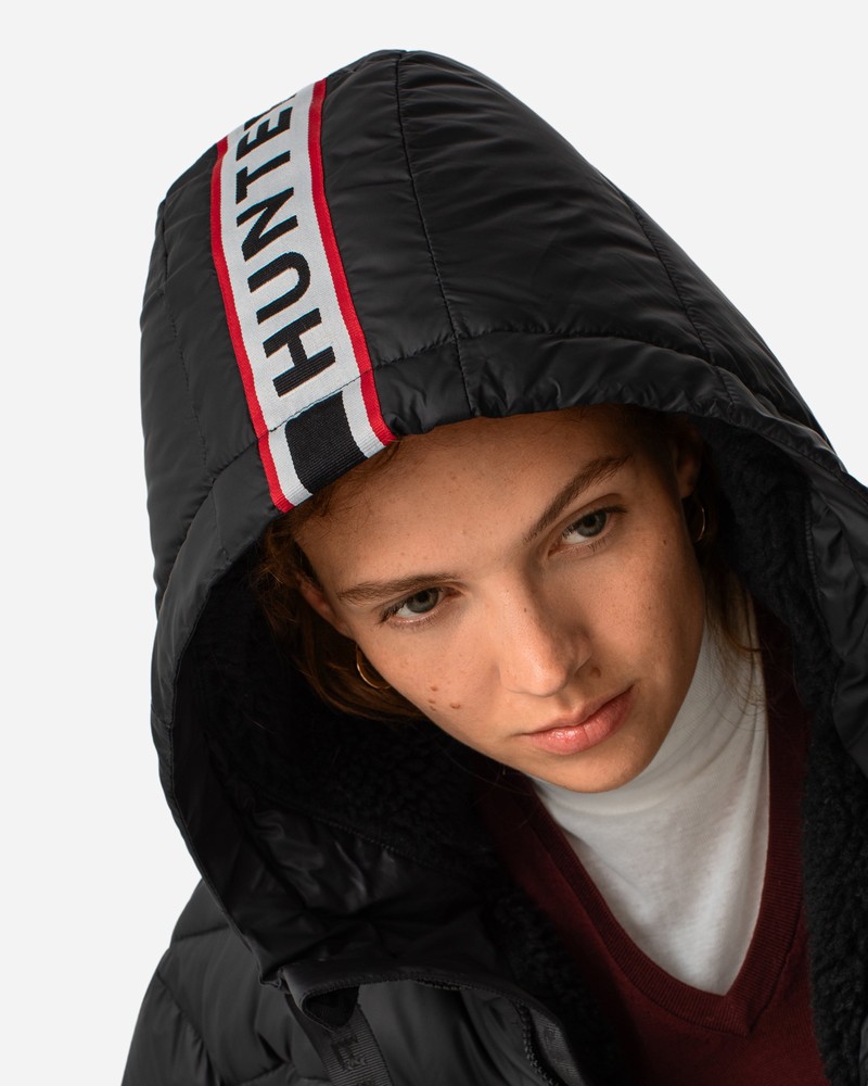 Casacos Hunter Intrepid Short Puffer Feminino Pretas | 703783031
