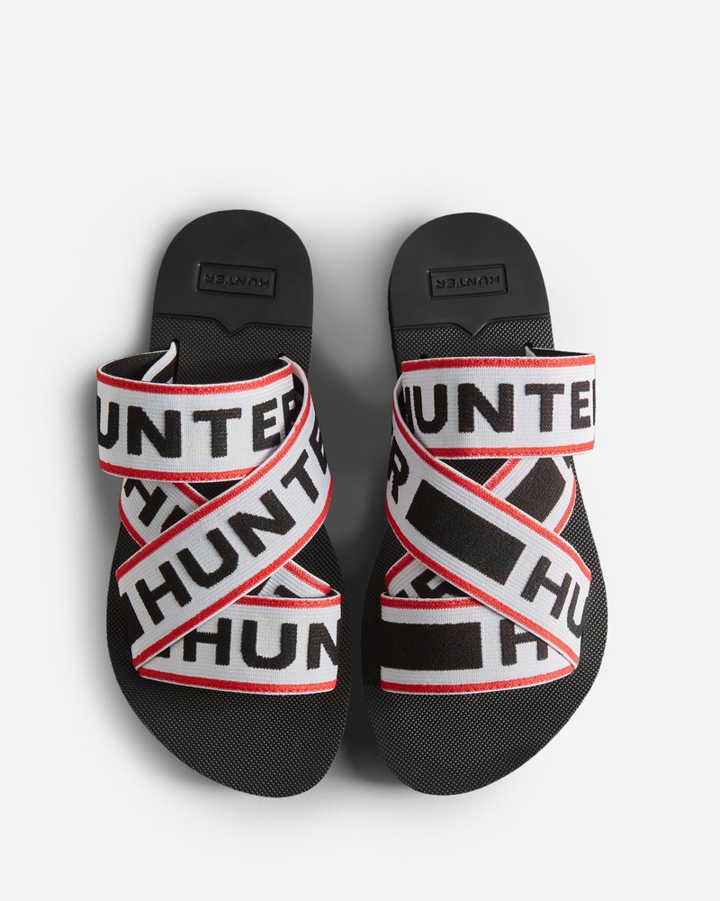 Chinelos Hunter Elastic Crossover Logo Feminino Pretas | 647442814
