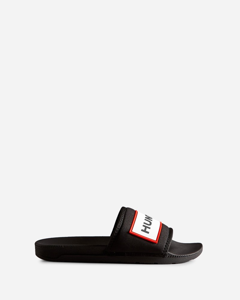 Chinelos Hunter Neoprene Logo Masculino Pretas | 751417612