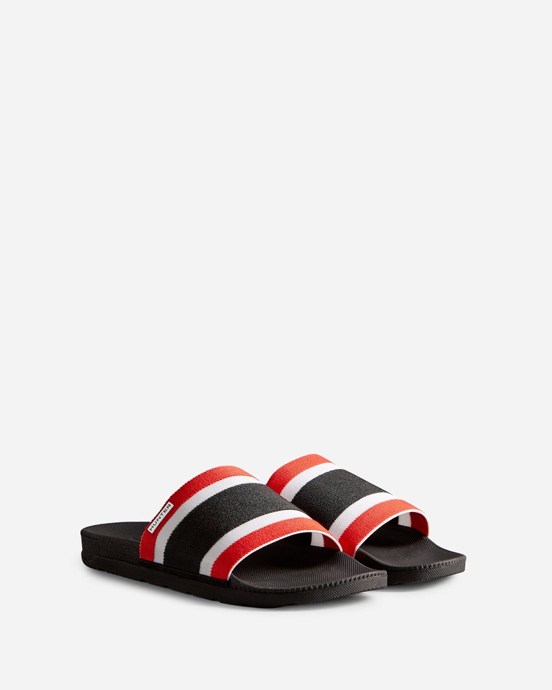 Chinelos Hunter Tri Colour Elastic Masculino Pretas | 386820145