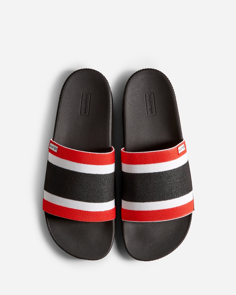 Chinelos Hunter Tri Colour Elastic Masculino Pretas | 386820145