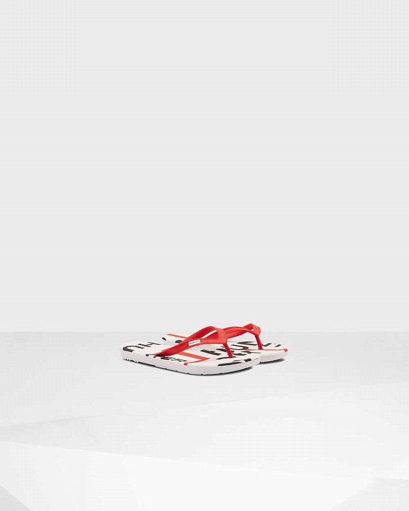 Chinelos de Dedo Hunter Original Exploded Logo Feminino Vermelhas | 490798860