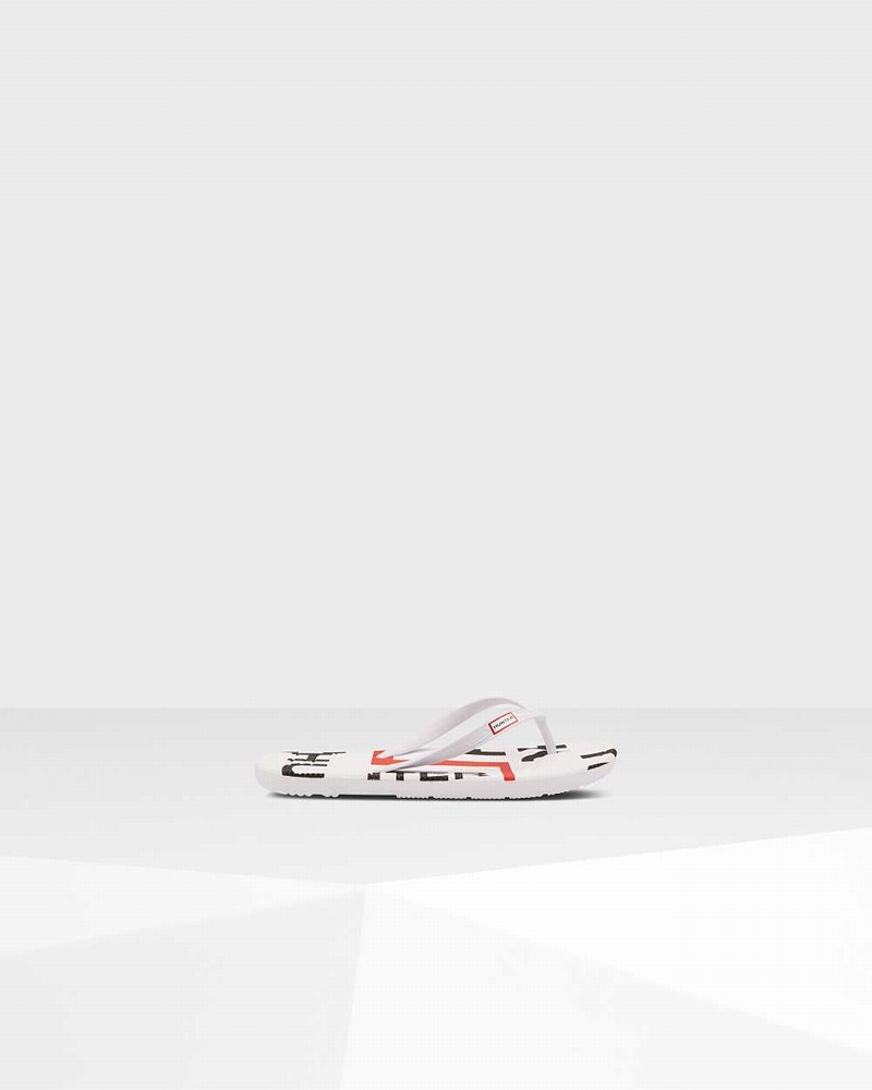 Chinelos de Dedo Hunter Original Exploded Logo Feminino Branco | 733565518