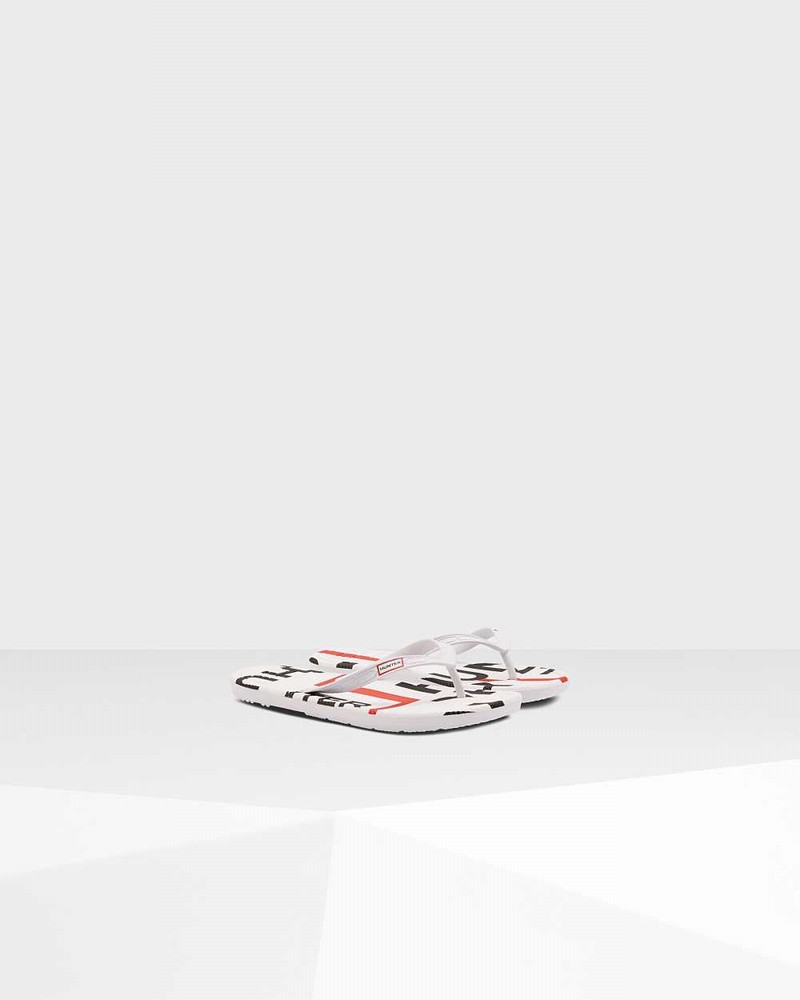 Chinelos de Dedo Hunter Original Exploded Logo Feminino Branco | 733565518